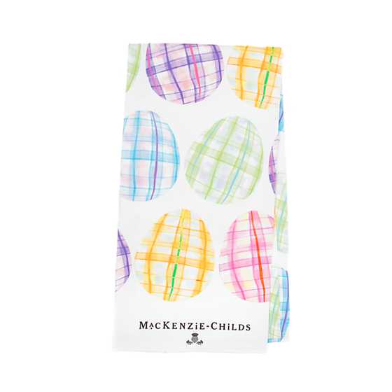 Tartan Eggs Printed Dish Towel