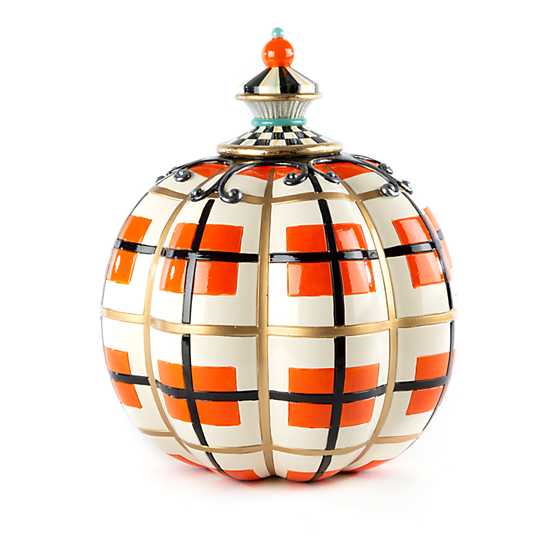 Tartan Spice Pumpkin – Orange Plaid