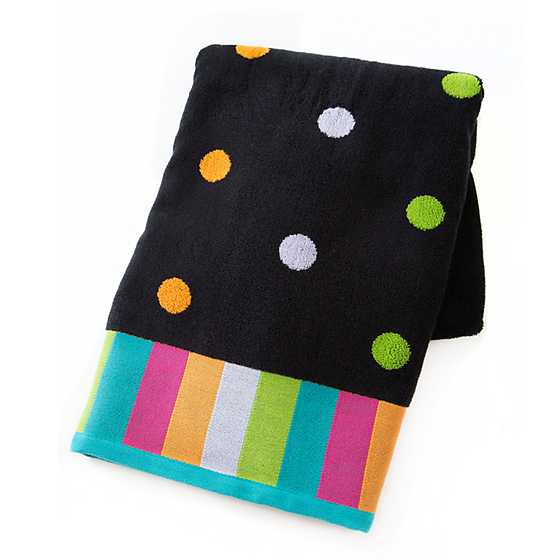 Trampoline Dot Bath Towel – Black