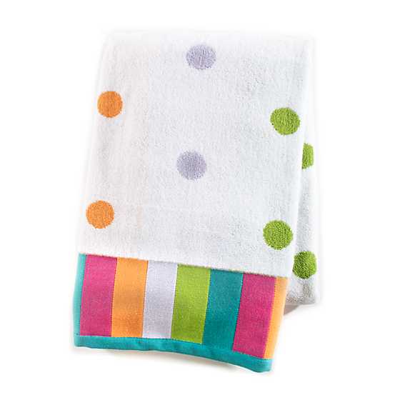 Trampoline Dot Bath Towel – White