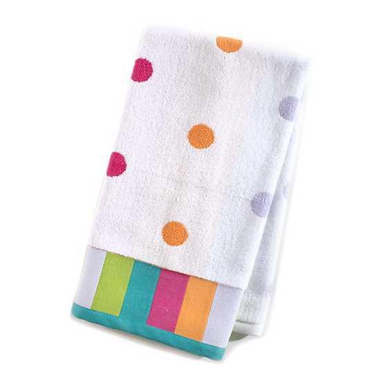 Trampoline Dot Hand Towel – White