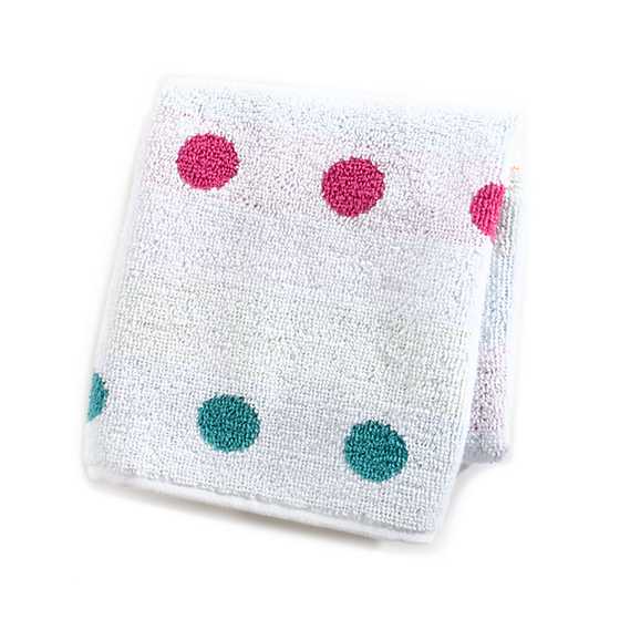 Trampoline Dot Washcloth – White