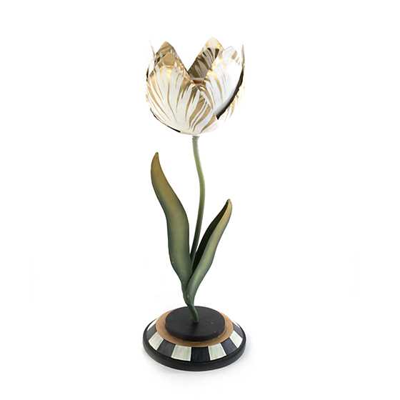 Tulip Candle Holder – Gold & Ivory – Small