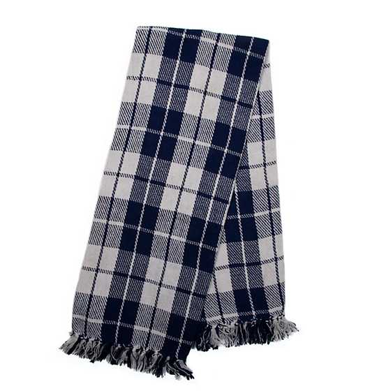 Windowpane Throw – Blue & White