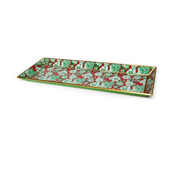 Winter Bouquet Glass Tray – Large