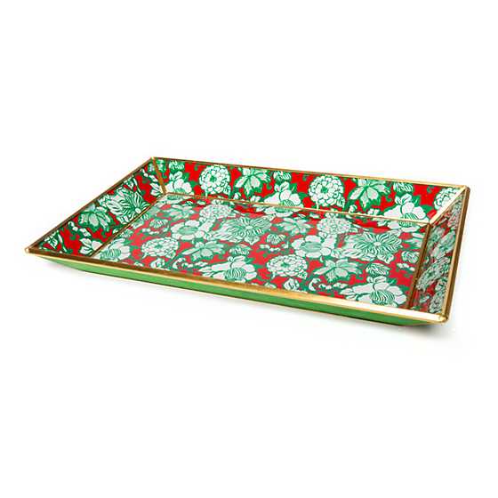 Winter Bouquet Glass Tray – Medium