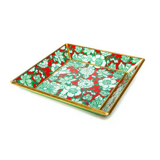 Winter Bouquet Glass Tray – Small