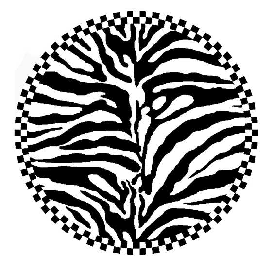 Zebra Rug – 6′ Round